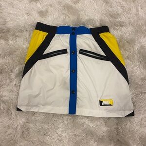 NIKE NSW Woven Retro Moto Mesh Lined Skirt Button Front WOMENS SIZE XSMALL